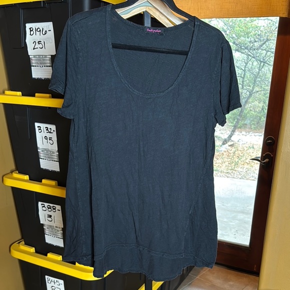 Fresh Produce Black 100% Cotton Short Sleeve High Low Tee Size XL - Picture 1 of 7